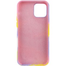 Чехол Silicone case full Aquarelle для Apple iPhone 13 Pro (6.1") – Сиренево-желтый