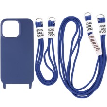 Чохол TPU two straps California для Apple iPhone 13 Pro (6.1") – Темно-синій