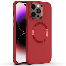 TPU чохол Bonbon Metal Style with MagSafe для Apple iPhone 13 Pro (6.1") – Червоний