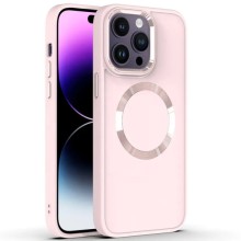 TPU чохол Bonbon Metal Style with MagSafe для Apple iPhone 13 Pro (6.1") – Рожевий