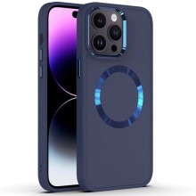 TPU чохол Bonbon Metal Style with MagSafe для Apple iPhone 13 Pro (6.1") – Синій