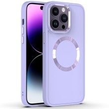 TPU чохол Bonbon Metal Style with MagSafe для Apple iPhone 13 Pro (6.1") – Бузковий