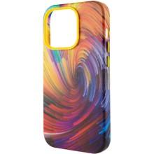 Шкіряний чохол Colour Splash with MagSafe для Apple iPhone 13 Pro (6.1") – Помаранчевий