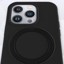 Чохол Silicone Case Full Protective NO LOGO with Ring для Apple iPhone 13 Pro (6.1") – Чорний