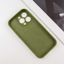 Чехол Silicone Case Full Camera Protective (AA) NO LOGO для Apple iPhone 13 Pro (6.1") – Зеленый