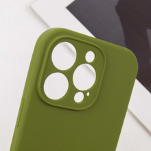 Чехол Silicone Case Full Camera Protective (AA) NO LOGO для Apple iPhone 13 Pro (6.1") – Зеленый