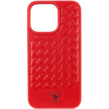 Кожаный чехол Polo Santa Barbara для Apple iPhone 13 Pro (6.1") (Красный)