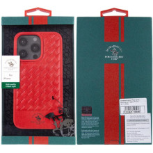 Кожаный чехол Polo Santa Barbara для Apple iPhone 13 Pro (6.1") – Красный