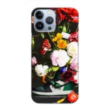 Брендновые Чехлы для iPhone 13 Pro - (PREMIUMPrint) (Nike цветы)