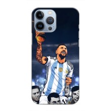 Чехлы для iPhone 13 Pro (Leo чемпион) (AlphaPrint) (Месси с кубком)