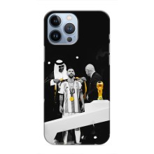 Чехлы для iPhone 13 Pro (Leo чемпион) (AlphaPrint) (Месси в накидке)