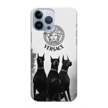 Чехлы VERSACE для Айфон 13 Про (PREMIUMPrint) (Доберман Версаче)