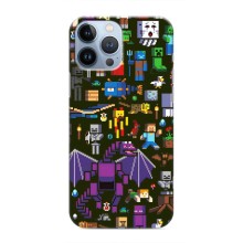 Чохол Майнкрафт на iPhone 13 Pro (AlphaPrint) Minecraft (Колаж Майнкрафт)