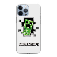 Чохол Майнкрафт на iPhone 13 Pro (AlphaPrint) Minecraft (кріпер Майнкрафт)