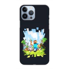 Чохол Майнкрафт на iPhone 13 Pro (AlphaPrint) Minecraft (персонажі Minecraft)