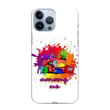 Чохли Амонг Ас для iPhone 13 Pro (AlphaPrint) (Яскравий АмонгАс)