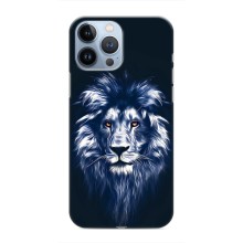 Чохол з картинкою ЛЕВ для iPhone 13 Pro (VPrint) (Синій Лев)