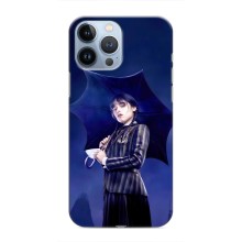 Чохли Венсдей на iPhone 13 Pro Уенсдей (AlphaPrint) (Венздей з парасолькою)