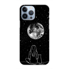 Чохол з малюнком кіт на iPhone 13 Pro (Дівчина з котом)