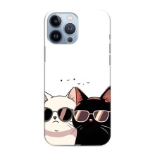 Чохол з малюнком кіт на iPhone 13 Pro (Коти в окулярах)