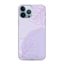 Чехол цветочный дизайн для iPhone 13 Pro – Монстера фиолетовая