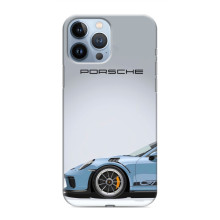 Чохол з авто Порше для iPhone 13 Pro – Блакитний Порше