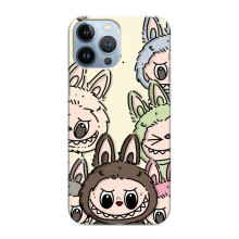 Чехол с Лабубу на iPhone 13 Pro (Коллаж Лабубу)