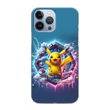 Чохол з Пікачу на iPhone 13 Pro (Лого Пікачу)