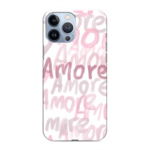 Чохол з розовим принтом для iPhone 13 Pro (Любов)