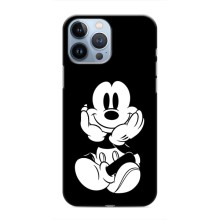 Эксклюзивный чехол для iPhone 13 Pro (AlphaPrint - Мультяшные) – Микки на черном