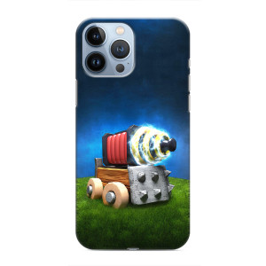 Силиконовый Чехол (атрибутика Клеш Роял) для iPhone 13 Pro (Пушка)