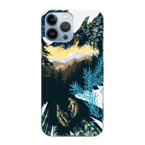 Силиконовый чехол с птичкой на iPhone 13 Pro – Яркий Орел