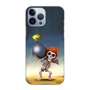 Чехол з героями Клеш Рояль для iPhone 13 Pro (Скелет с бомбой)