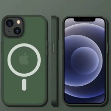 TPU+PC чохол Metal Buttons with MagSafe Colorful для Apple iPhone 13 (6.1") – Зелений