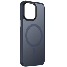 TPU+PC чохол Metal Buttons with MagSafe Colorful для Apple iPhone 13 (6.1") – Синій