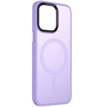 TPU+PC чохол Metal Buttons with MagSafe Colorful для Apple iPhone 13 (6.1") – Бузковий