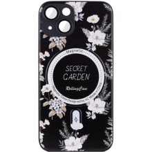 TPU+PC чехол Secret Garden with MagSafe для Apple iPhone 13 (6.1") – Black