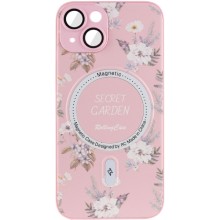 TPU+PC чехол Secret Garden with MagSafe для Apple iPhone 13 (6.1") – Pink