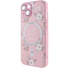 TPU+PC чехол Secret Garden with MagSafe для Apple iPhone 13 (6.1") – Pink