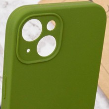Чехол Silicone Case Full Camera Protective (AA) NO LOGO для Apple iPhone 13 (6.1") – Зеленый