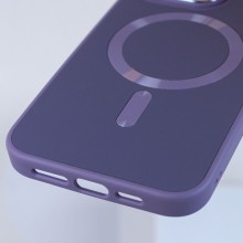 Кожаный чехол Bonbon Leather Metal Style with MagSafe для Apple iPhone 13 (6.1") – Серый