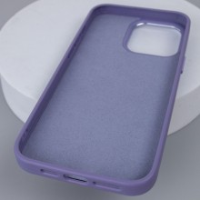 Кожаный чехол Bonbon Leather Metal Style with MagSafe для Apple iPhone 13 (6.1") – Серый