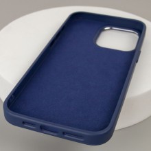 Кожаный чехол Bonbon Leather Metal Style with MagSafe для Apple iPhone 13 (6.1") – Синий