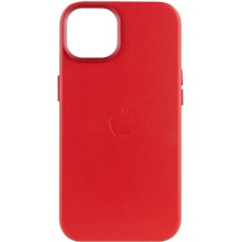 Кожаный чехол Leather Case (AA Plus) with MagSafe для Apple iPhone 13 (6.1") (Crim111son)