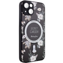 TPU+PC чехол Secret Garden with MagSafe для Apple iPhone 13 (6.1") – Black