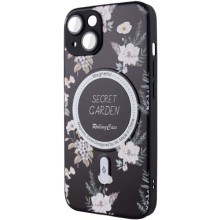 TPU+PC чехол Secret Garden with MagSafe для Apple iPhone 13 (6.1") – Black