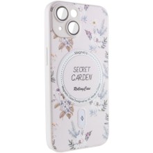 TPU+PC чехол Secret Garden with MagSafe для Apple iPhone 13 (6.1") – White