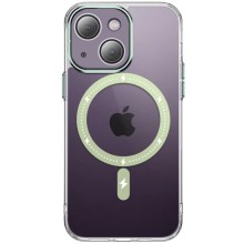 Чехол TPU+PC Colorful with MagSafe для Apple iPhone 13 (6.1") (Gre111en)