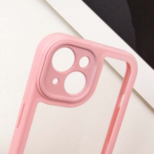 TPU чехол Transparent + Colour 1,5mm для Apple iPhone 13 (6.1") – Pink