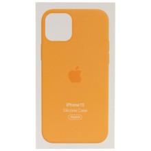 Чохол Silicone case (AAA) full with Magsafe and Animation для Apple iPhone 13 (6.1") – Помаранчевий